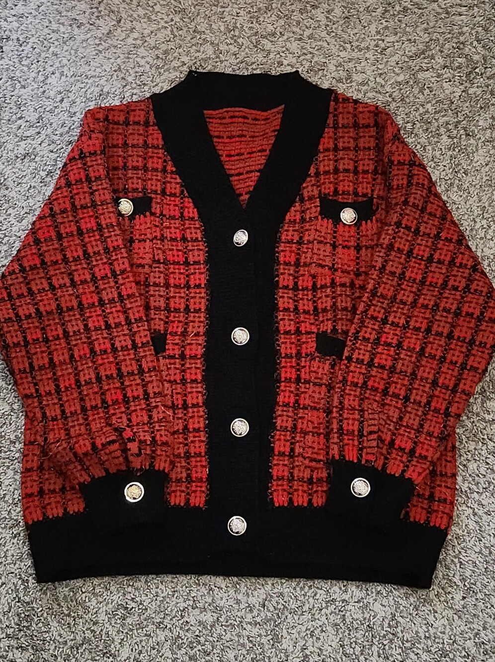 Plaid Cardigan